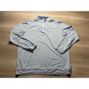 Rhoback Amazon Logo Mens Large Gray Quarter Zip Pullover Performance Shirt L
